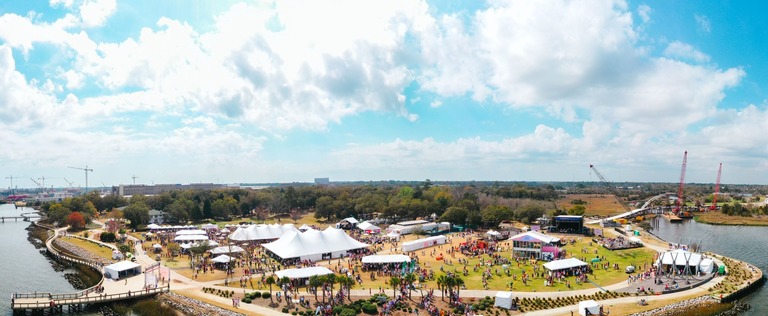 Overhead view of the Charleston Wine & Food Festival