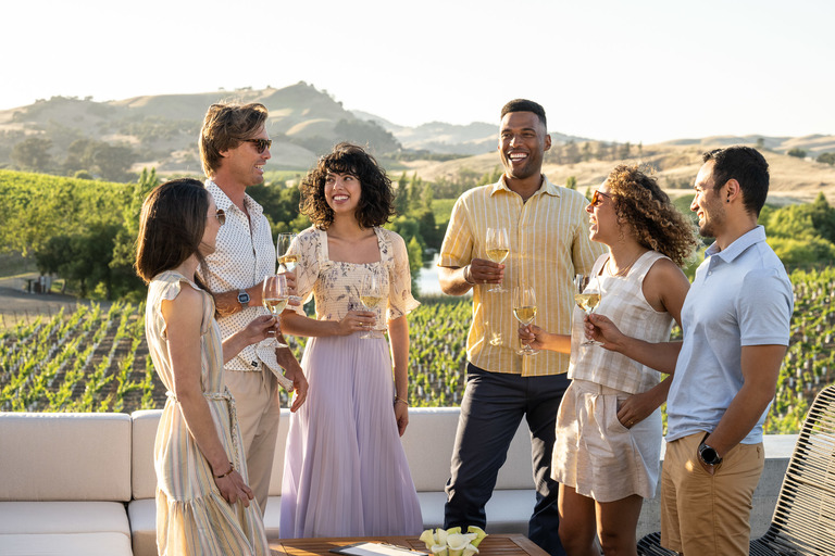 Members enjoying the Winemaker's Patio