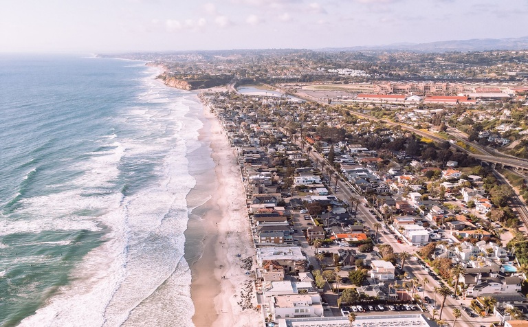 Coastal shot of Del Mar, CA