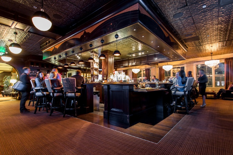 People enjoying an elegant bar